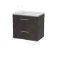 600mm Wall Hung 2 Drawer Vanity & Worktop - Hudson Reed JNU2624LBG Brown, Brown colour ,image 1