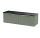 1200 Wall Hung 2-Drawer Vanity & Laminate Worktop - Hudson Reed DFF894LSB2 Green, Green colour ,image 1