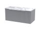 800mm Wall Hung Single Drawer Vanity & Laminate Worktop - Hudson Reed DFF296LCM Grey, Grey colour ,image 1