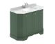 1000mm 4-Door Angled Unit & Marble Top 1TH - Hudson Reed LOF883 Hunter Green, Green colour ,image 1