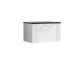 600mm Wall Hung Single Drawer Vanity & Laminate Top - Nuie DPF194LSB White, White colour ,image 1