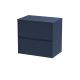 600mm Wall Hung 2-Drawer Unit & Worktop - Nuie HAV2904W Blue, Blue colour ,image 1