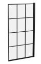 Square Black Framed Bath Screen - Hudson Reed NSSQBF Matt Black, Black colour ,image 1