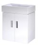 450mm Wall Hung Basin Unit - Nuie VTWW450 Gloss White, White colour ,image 1