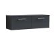 1200mm Wall Hung 2 Drawer Vanity & Worktop - Nuie ARN1422W2 Black, Black colour ,image 1