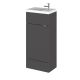 400mm Vanity Unit & Basin - Compact - Hudson Reed CBI921 Gloss Grey, Grey colour ,image 1