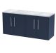 1200 Wall Hung 4-Door Vanity & Laminate Worktop - Hudson Reed JNU2923LBG2 Blue, Blue colour ,image 1