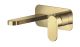 Wall Mounted 2 Tap Hole Basin Mixer With Plate - Nuie BIN828 Brass, Brass colour ,image 1