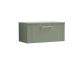 800mm Wall Hung Single Drawer Vanity & Worktop - Nuie DPF896W Green, Green colour ,image 1