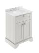 600mm Cabinet & Marble Top (3TH) - Hudson Reed LOF425 Timeless Sand, Grey colour ,image 1
