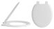 Traditional Toilet Seat Plastic Hinges - Hudson Reed NTS303 White, White colour ,image 1