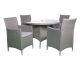 Nevada Grey 4 Seater Kd Round Dining Set, Grey colour ,image 1