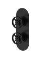Twin Valve with Diverter - Hudson Reed SIWTW402 Black, Black colour ,image 1