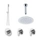 2 Outlet Arvan Double Bundle With Stop Taps - Nuie SBR131ST2 Chrome, Chrome colour ,image 1