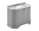 1000mm 4-Door Angled Unit & Marble Top 3TH - Hudson Reed LOF287 Storm Grey, Grey colour ,image 1