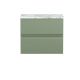 600mm Wall Hung 2-Drawer Unit & Laminate Worktop - Hudson Reed URB804LCM Green, Green colour ,image 1