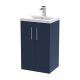 500mm Floor Standing 2-Door Vanity & Basin 1 - Hudson Reed JNU2901A Blue, Blue colour ,image 1