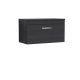 800mm Wall Hung Vanity With Worktop - Nuie ATH061W Charcoal Black, Hacienda Black colour ,image 1