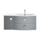 1000mm Cabinet & Basin - Right Hand - Hudson Reed SAR202R Dove Grey, Grey colour ,image 1