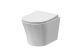 Wall Hung Pan & Soft Close Seat - Nuie NCG341 White, White colour ,image 1