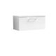 800mm Wall Hung 1 Drawer Vanity & Worktop - Nuie ARN125W White, White colour ,image 1
