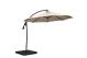 Ivory 3M Deluxe Pedal Operated Rotational Cantilever Powder Coated Parasol With Cross Stand, Neutrals colour ,image 1
