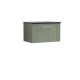 600mm Wall Hung Single Drawer Vanity & Laminate Top - Nuie DPF894LSB Green, Green colour ,image 1
