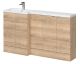 1500mm Left Hand Combination - Hudson Reed CBI3017 Oak, Oak colour ,image 1