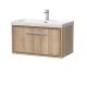 800mm Wall Hung Single Drawer Vanity with Basin - 1 Tap Hole - Hudson Reed LIL3025E Oak, Oak colour ,image 1