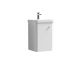 400mm Wall Hung 1-Door Vanity & Basin - Nuie COR101 Gloss White, White colour ,image 1