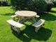 Westwood Round 8 Seat Picnic Table By Churnet Valley, Wood colour ,image 1