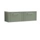 1200 Wall Hung 2-Drawer Vanity & Laminate Worktop - Nuie DPF894LSW2 Green, Green colour ,image 1