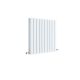 Horizontal Double Panel Radiator 600 x 586 - Hudson Reed HLW55D Satin White, White colour ,image 1