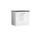 600mm Wall Hung 2 Door Vanity & Laminate Top - Nuie ARN123LSB White, White colour ,image 1