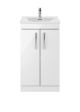 500mm Floor Standing Vanity With Basin 4 - Nuie ATH006G Gloss White, White colour ,image 1