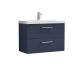 800mm Wall Hung 2-Drawer Vanity & Basin 3 - Nuie ARN2926D Blue, Blue colour ,image 1
