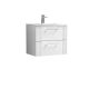 600mm Wall Hung 2 Drawer Vanity & Basin 4 - Nuie DPF193G White, White colour ,image 1