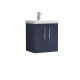 500mm Wall Hung 2-Door Vanity & Basin 1 - Nuie ARN2921A Blue, Blue colour ,image 1