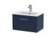600mm Wall Hung Single Drawer Vanity & Basin 2 - Hudson Reed JNU2922B Blue, Blue colour ,image 1