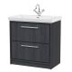 800mm Floor Standing 2-Drawer Vanity with Basin - 1 Tap Hole - Hudson Reed LIL2235A Grey, Grey colour ,image 1