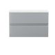 800mm Wall Hung 2-Drawer Vanity Unit & Laminate Worktop - Hudson Reed URB206LSW Satin Grey, Grey colour ,image 1