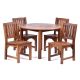 Melton Wooden Round table with 4 side chairs - 4 Seat