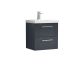 500mm Wall Hung 2 Drawer Vanity & Basin 3 - Nuie DPF1492D Black, Black colour ,image 1