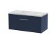 800mm Wall Hung Single Drawer Vanity & Laminate Worktop - Hudson Reed JNU2925LBG Blue, Blue colour ,image 1