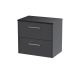 600mm Wall Hung 2 Drawer Vanity & Laminate Top - Hudson Reed JNU2224LSB Grey, Grey colour ,image 1