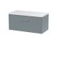 800mm Wall Hung Single Drawer Vanity & Laminate Top - Hudson Reed JNU2325LSW Grey, Grey colour ,image 1