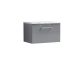 600mm Wall Hung 1-Drawer Vanity & Laminate Worktop - Nuie ARN2222LCM Grey, Grey colour ,image 1