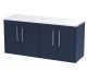 1200 Wall Hung 4-Door Vanity & Laminate Worktop - Hudson Reed JNU2923LSW2 Blue, Blue colour ,image 1