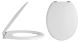 Traditional Toilet Seat Chrome Hinges - Hudson Reed NTS302 White, White colour ,image 1