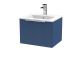500mm Wall Hung Single Drawer Vanity & Basin 2 - Hudson Reed DFF391B Blue, Blue colour ,image 1